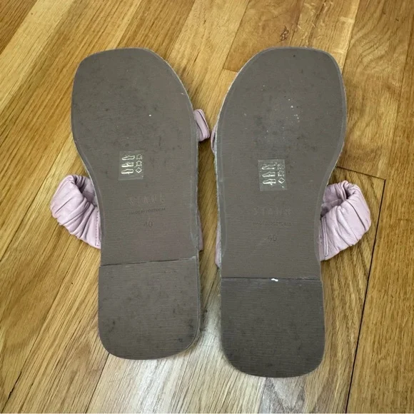 STAUD Maya Ruched Slide Espadrille Sandal in Pink Blush. EUC. 40 (9, 9.5, 10) - Picture 9 of 14